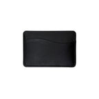 Black leather cardholder on a white background