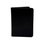 Black leather wallet on a white background