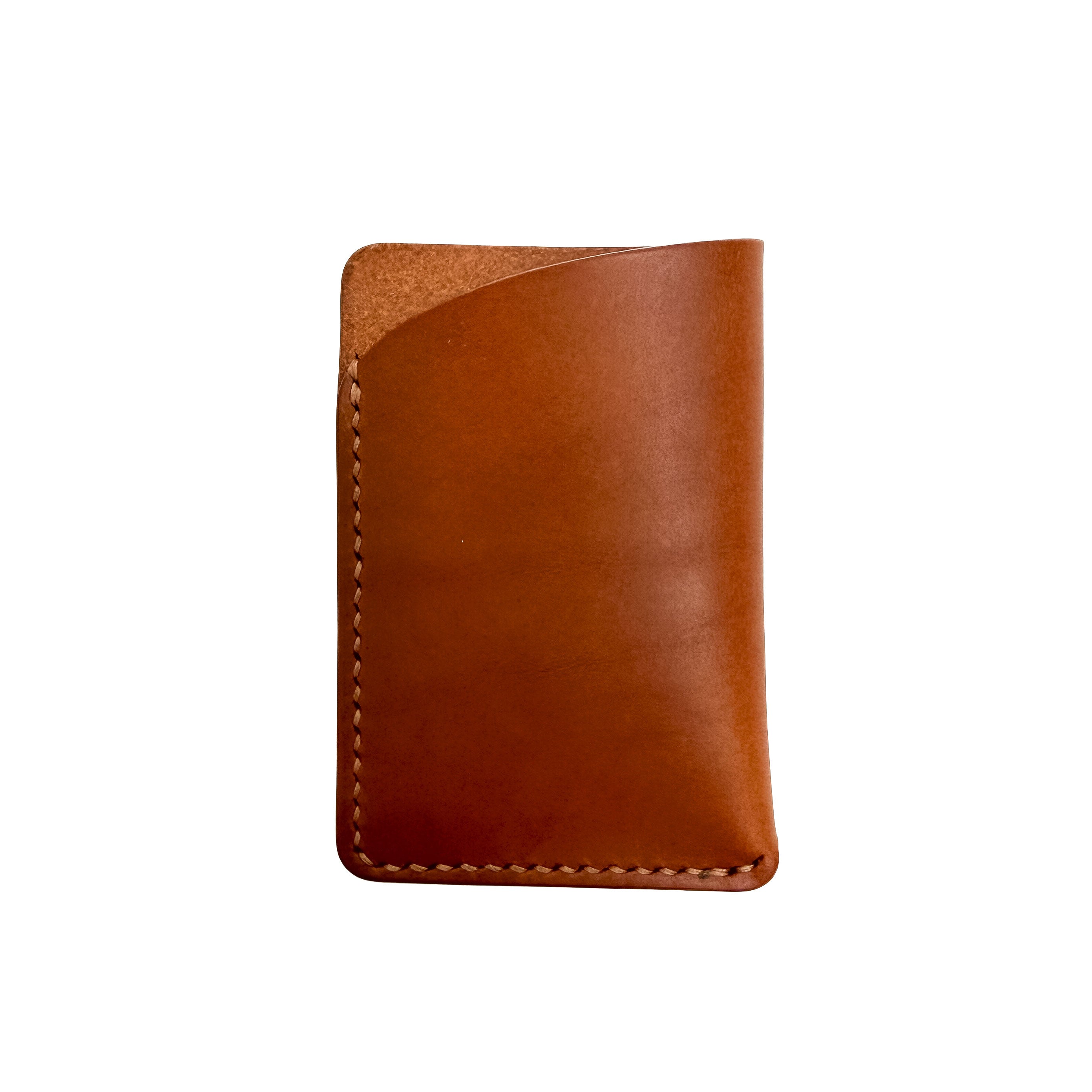 Brown leather wallet on a white background