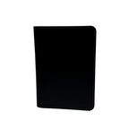 Black passport holder on a white background